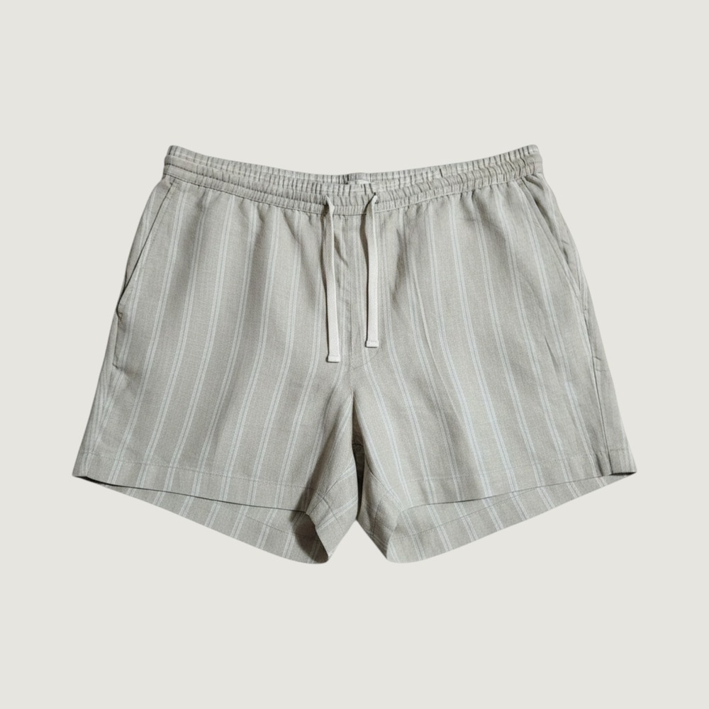 Goodfellow & Co Pull-On Shorts Linen Blend 5" Inseam XXL Tan Stripe